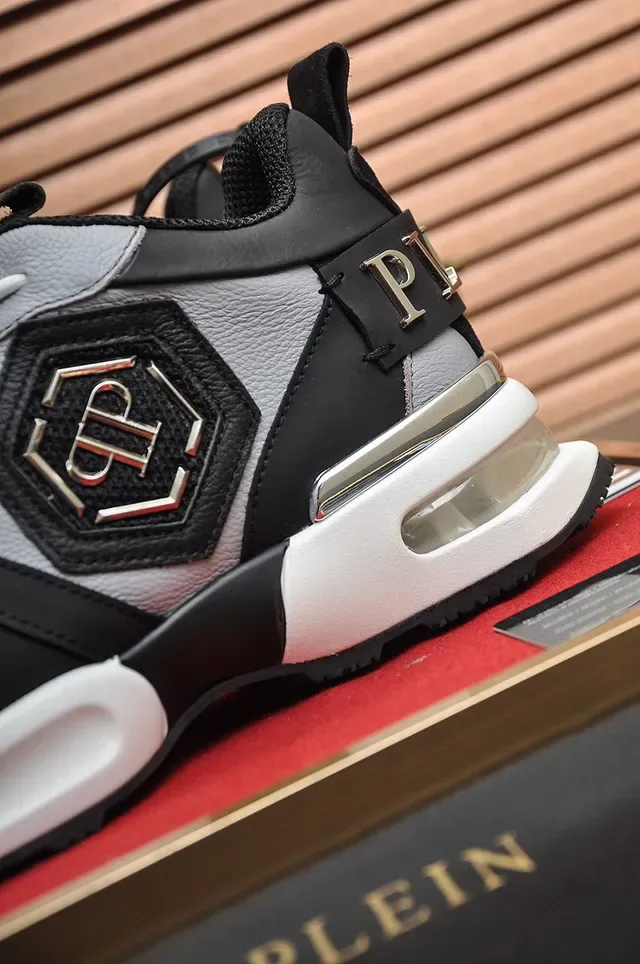 Philipp Plein Active Black Gray White Chunky Sneakers 2