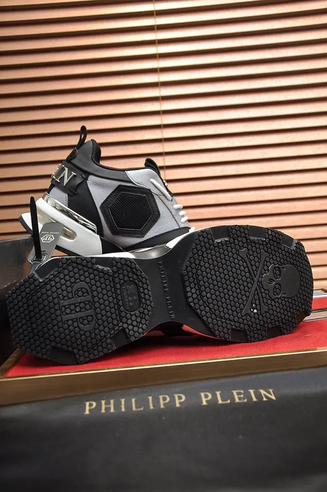 Philipp Plein Active Black Gray White Chunky Sneakers 5