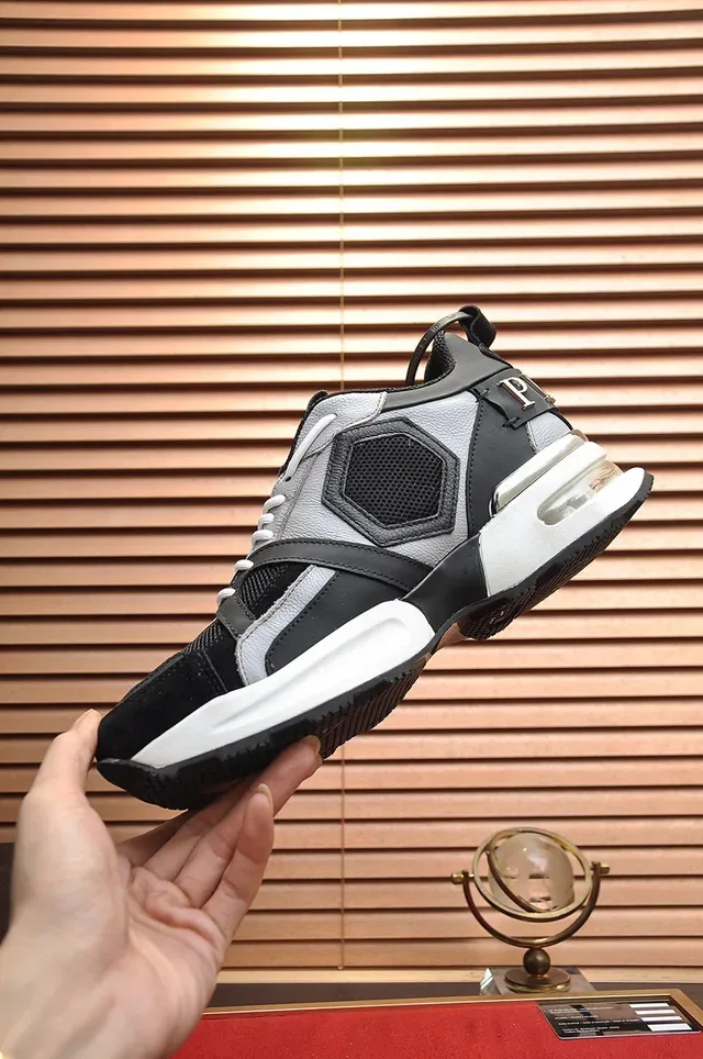 Philipp Plein Active Black Gray White Chunky Sneakers 7