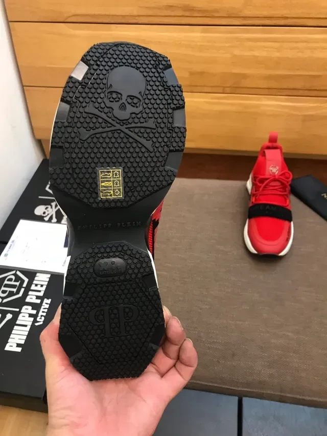 Philipp Plein Sonha Grande Vermelho Estilo de Vida Tênis 3