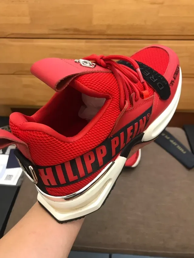 Philipp Plein Sonha Grande Vermelho Estilo de Vida Tênis 5
