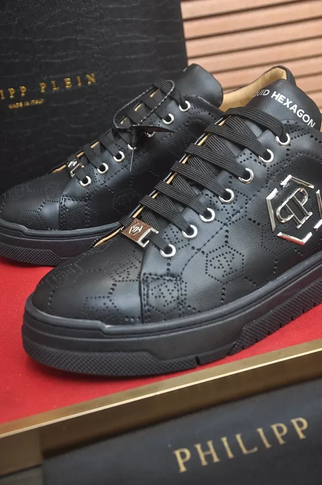 Philipp Plein Hexagon Perforated Black tênis lifestyle 8