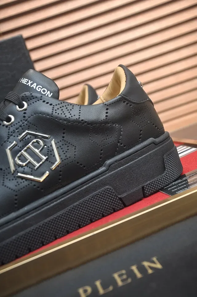 Philipp Plein Hexagon Perforated Black tênis lifestyle 9
