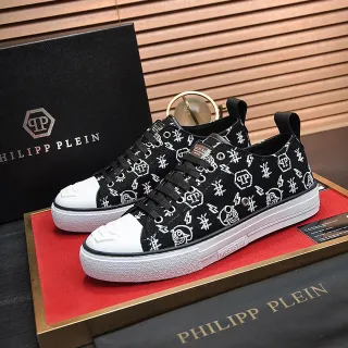 Philipp Plein 印花帆布低帮生活方式运动鞋