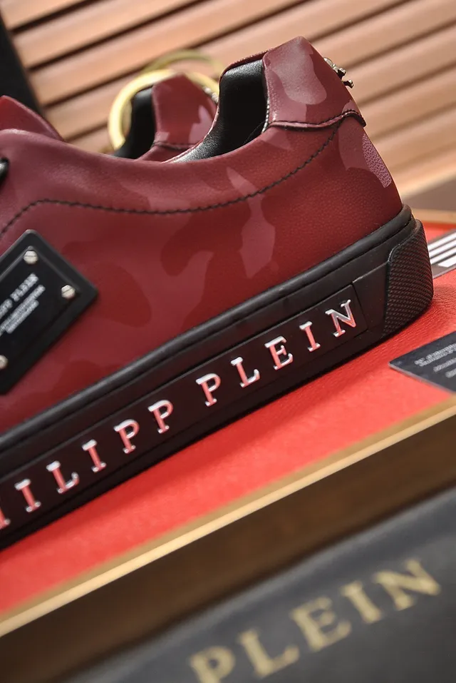 Philipp Plein Sneakers lifestyle en cuir à imprimé camo rouge 2