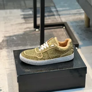Philipp Plein 铆钉运动鞋 金米色 低帮生活方式运动鞋