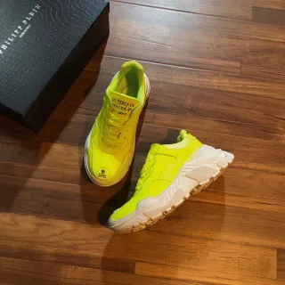 Philipp Plein Yellow White Sole Neon Upper Chunky Sneakers