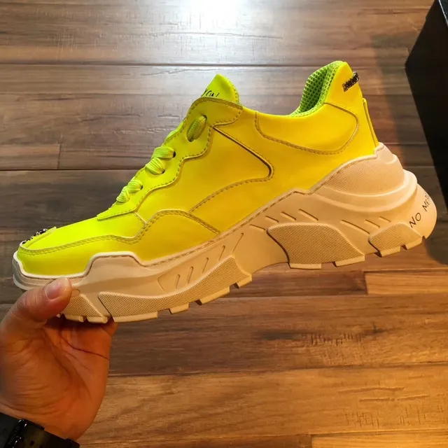 Philipp Plein Jaune Semelle Blanche Néon Supérieur Baskets épaisses 2