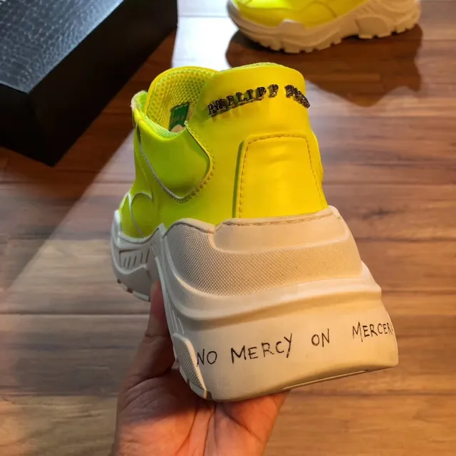 Philipp Plein Jaune Semelle Blanche Néon Supérieur Baskets épaisses 3