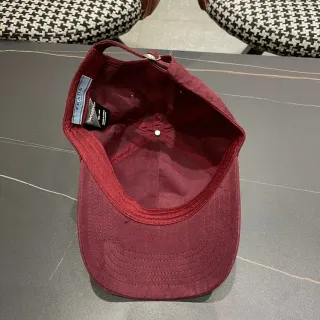 Prada Burgundy Structured Six-Panel Pre-Curved Brim Baseball Cap