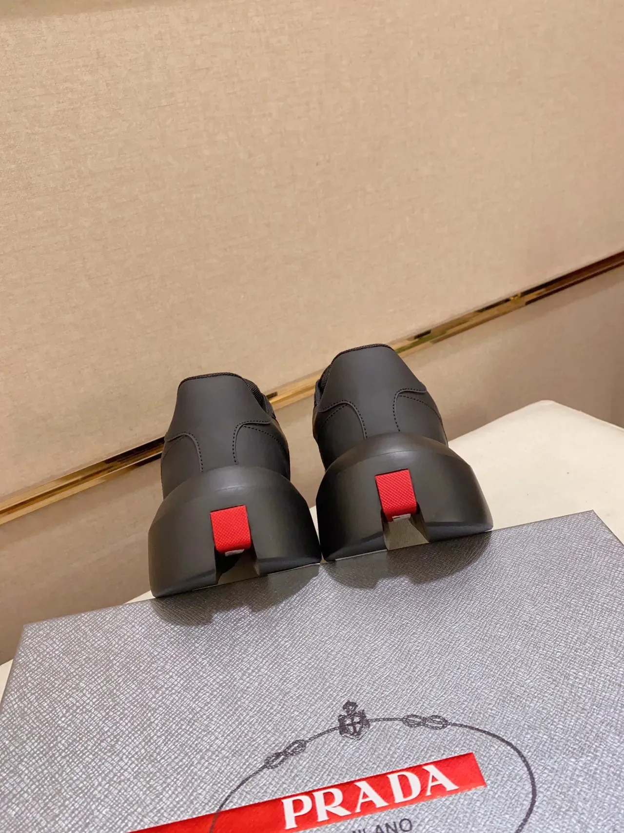 Prada Cloudbust Black and Red Lifestyle Sneakers 7