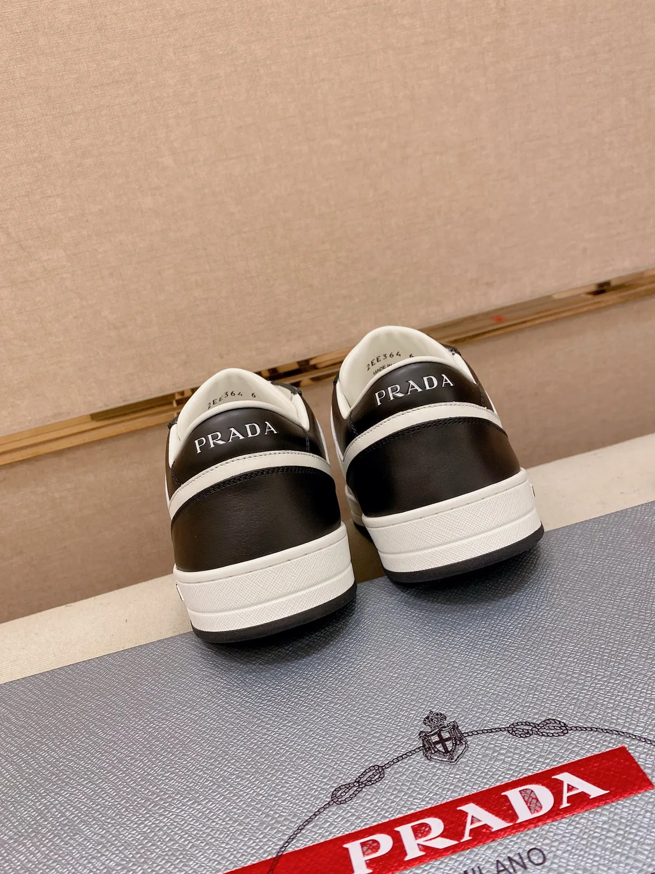 Prada Cloudbust Black and White Leather Lifestyle Sneakers 3
