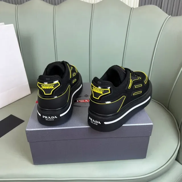Prada Cloudbust Black and Yellow Lifestyle Sneakers 6