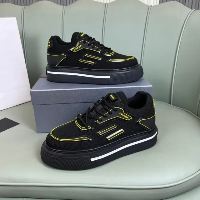 Prada Cloudbust Black and Yellow Lifestyle Sneakers 7
