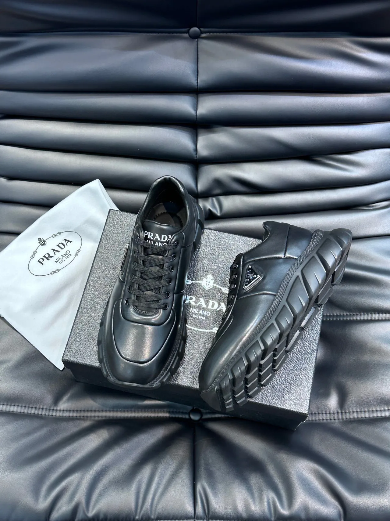 Prada Cloudbust Black Chunky Sneakers 9