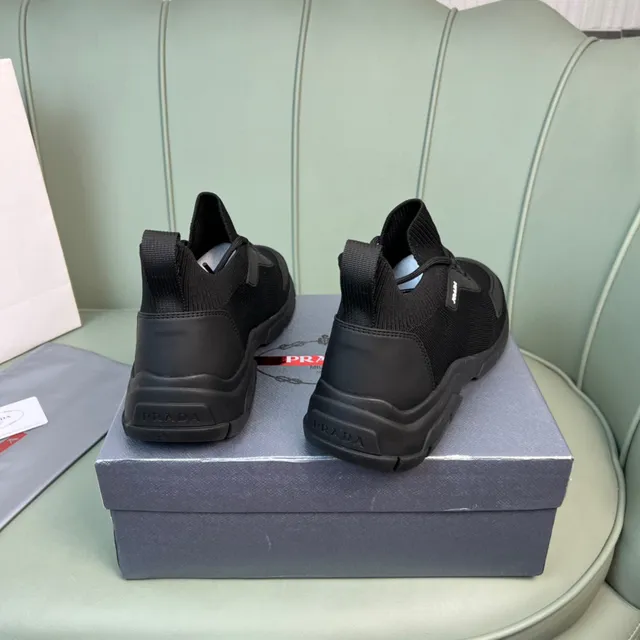 Prada Cloudbust Black Knit Sock-Fit Lifestyle Sneaker 6