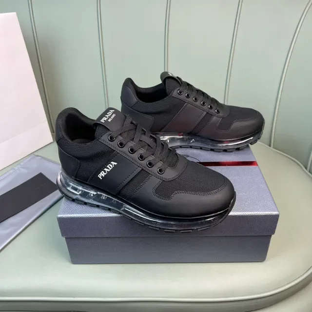 Prada Cloudbust Sneakers Lifestyle Noires en Maille et Synthétique 7