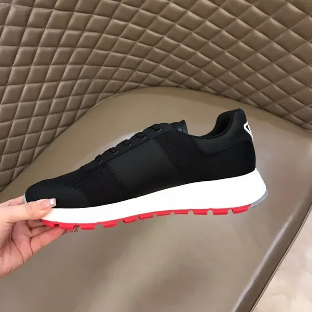 Prada Cloudbust Black White Red Lifestyle Sneakers 4