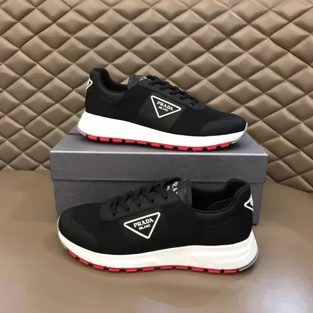 Prada Cloudbust Black White Red Lifestyle Sneakers 7