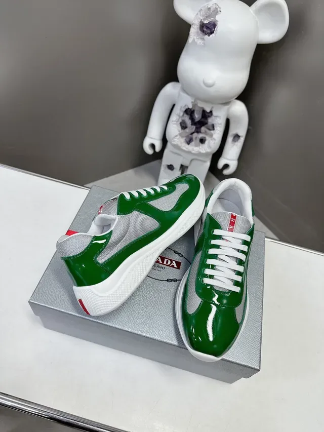 Prada Cloudbust Green and Silver Lifestyle Sneakers 2