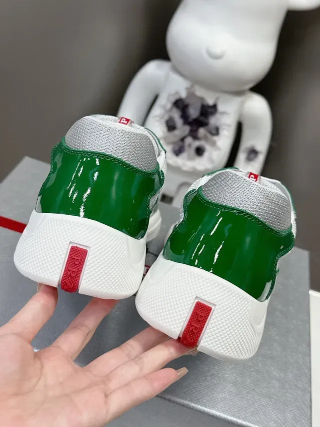 Prada Cloudbust Green and Silver Lifestyle Sneakers 4