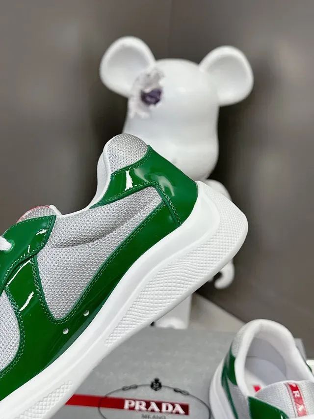 Prada Cloudbust Green and Silver Lifestyle Sneakers 5