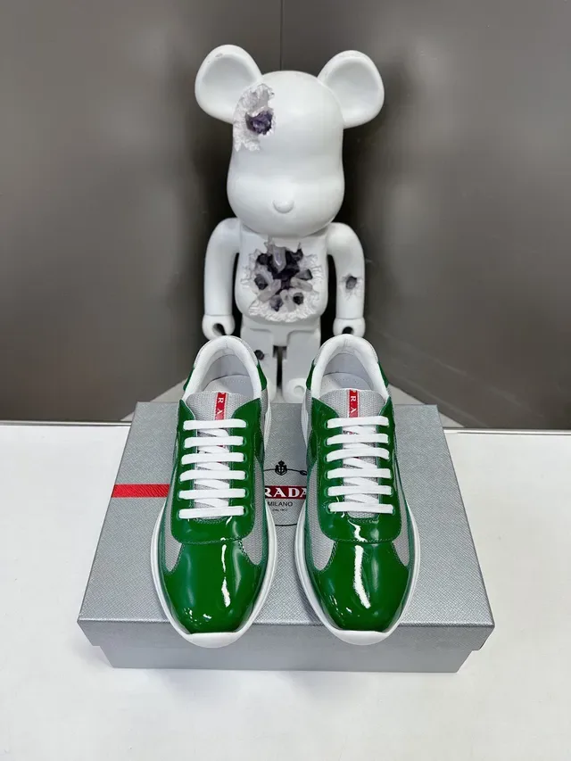 Prada Cloudbust Green and Silver Lifestyle Sneakers 7