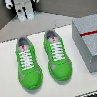 Prada Cloudbust أحذية رياضية أخضر ليمي أسلوب حياة