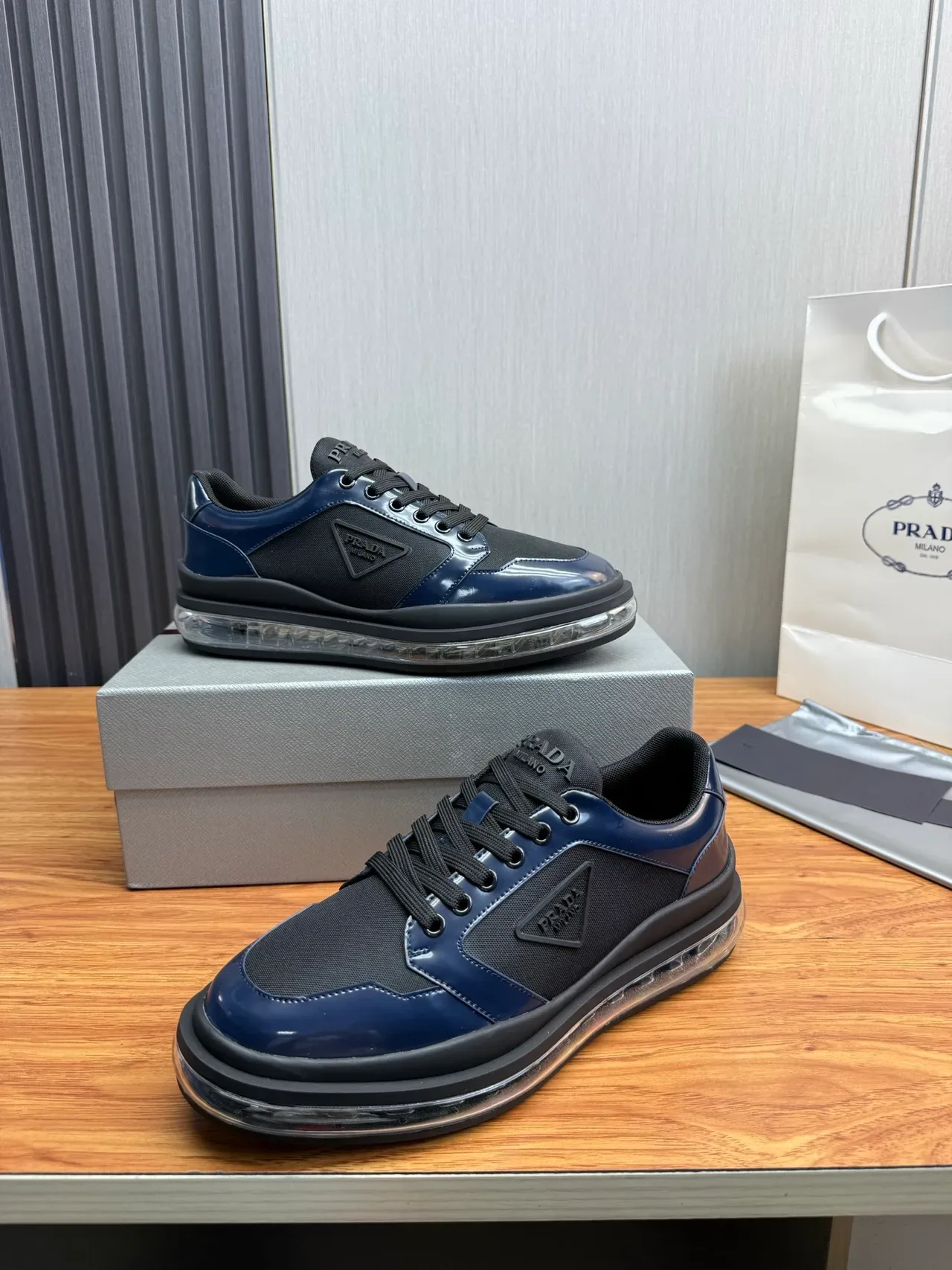 Prada Cloudbust Navy and Black Lifestyle Sneakers 3