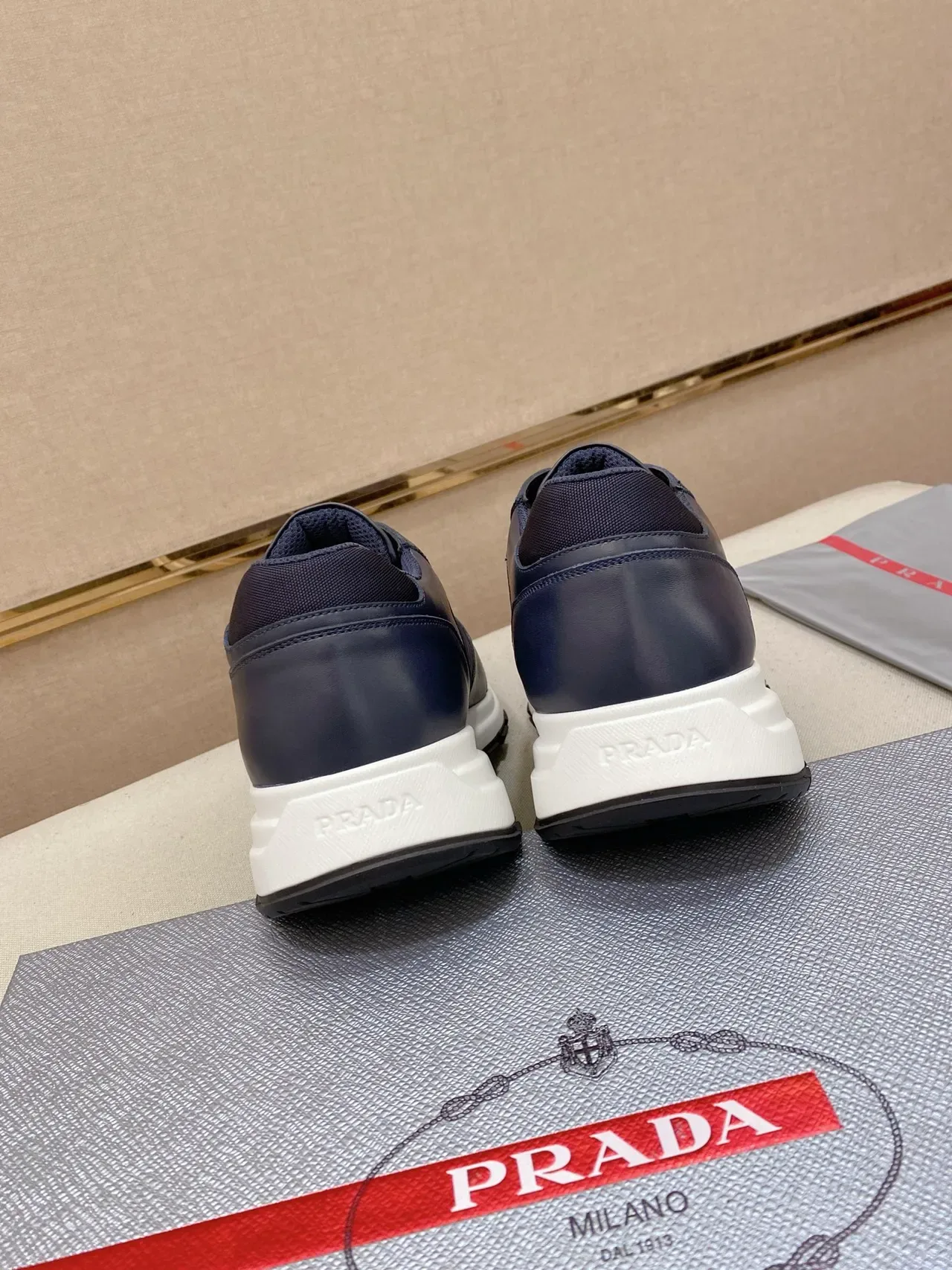 Prada Cloudbust Navy Leather Lifestyle Sneakers 3