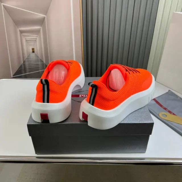 Prada Cloudbust Orange Perforated Mesh Lifestyle Sneakers 6