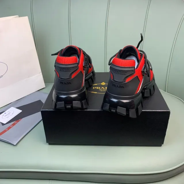 Prada Cloudbust Red and Black Chunky Sneakers 3