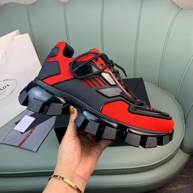 Prada Cloudbust Red and Black Chunky Sneakers 4