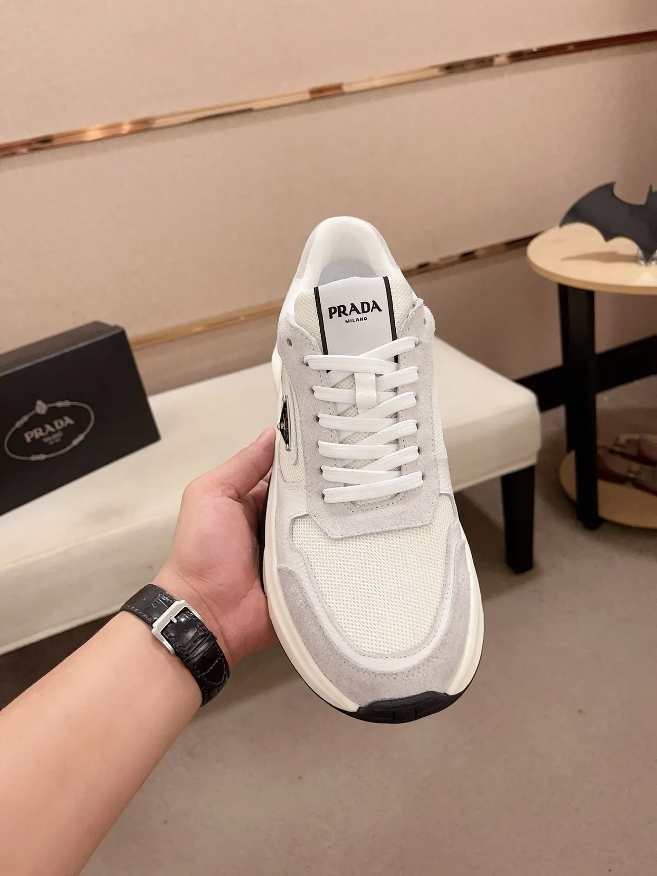 Prada Cloudbust White and Black Lifestyle Sneakers 2