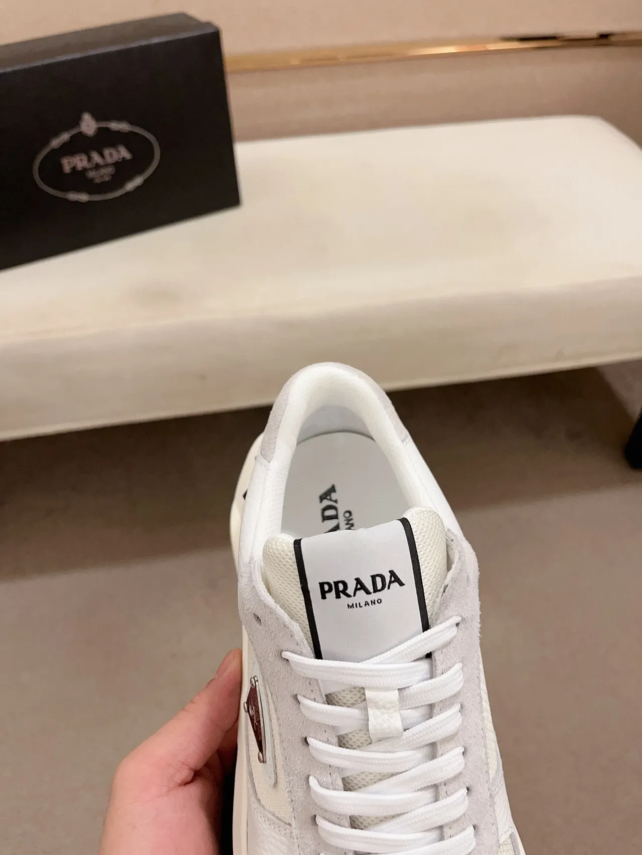 Prada Cloudbust White and Black Lifestyle Sneakers 6