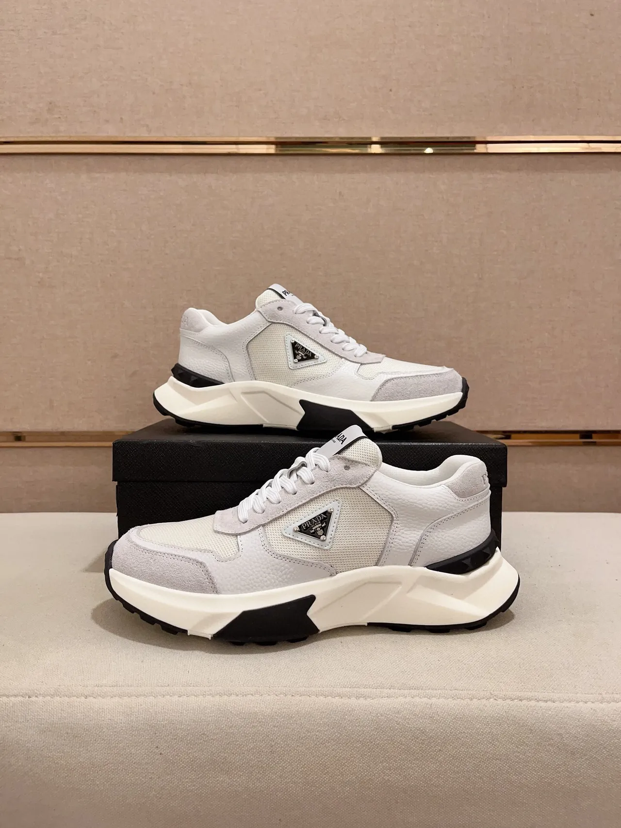 Prada Cloudbust White and Black Lifestyle Sneakers 7
