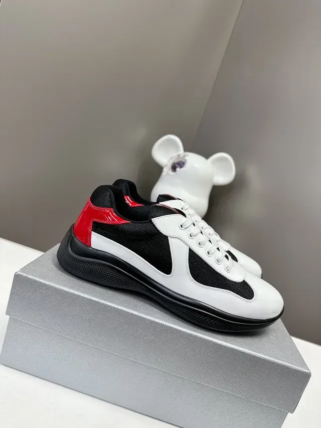 Prada Cloudbust White and Black Patent Leather Lifestyle Sneakers 2