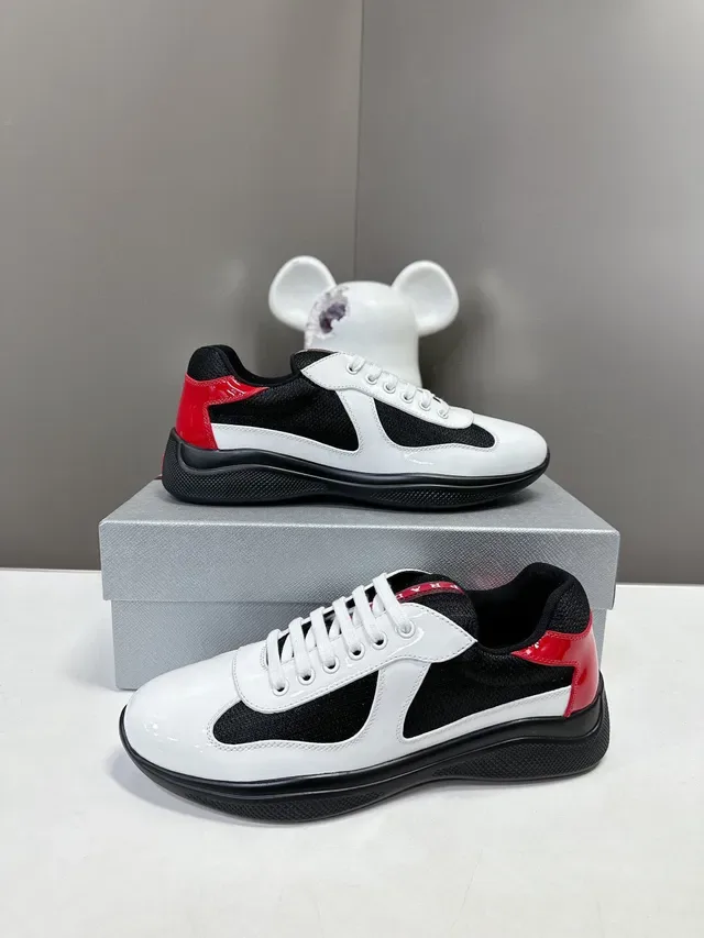 Prada Cloudbust White and Black Patent Leather Lifestyle Sneakers 3