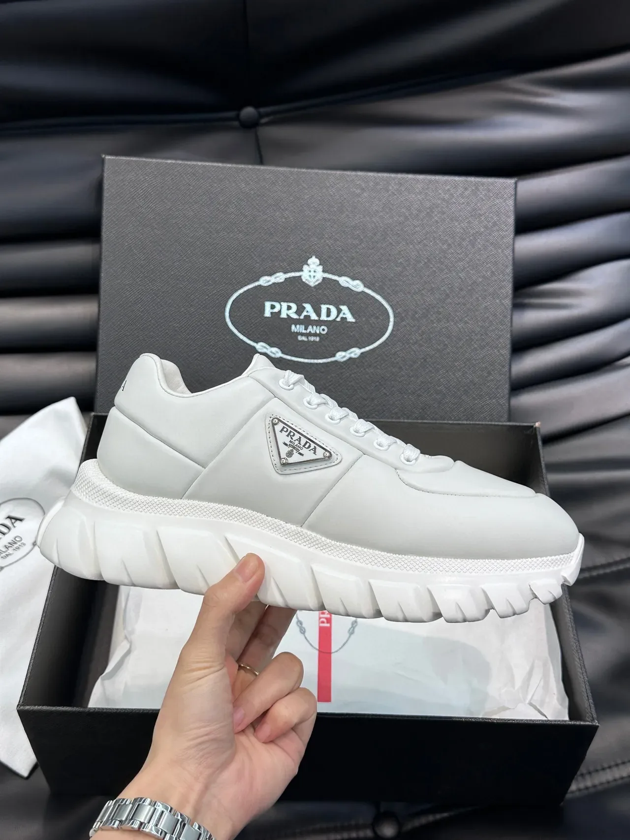 Prada Cloudbust White Chunky Sneakers 7