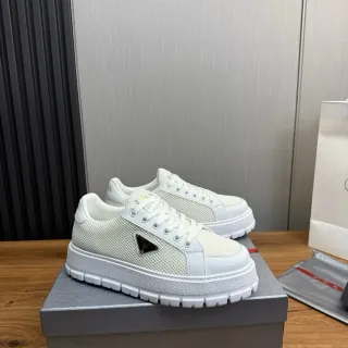 Prada Cloudbust Zapatillas Lifestyle Blancas de Malla y Cuero