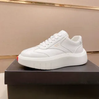 Prada Cloudbust Blanco Cuero suave Estilo de vida Zapatillas