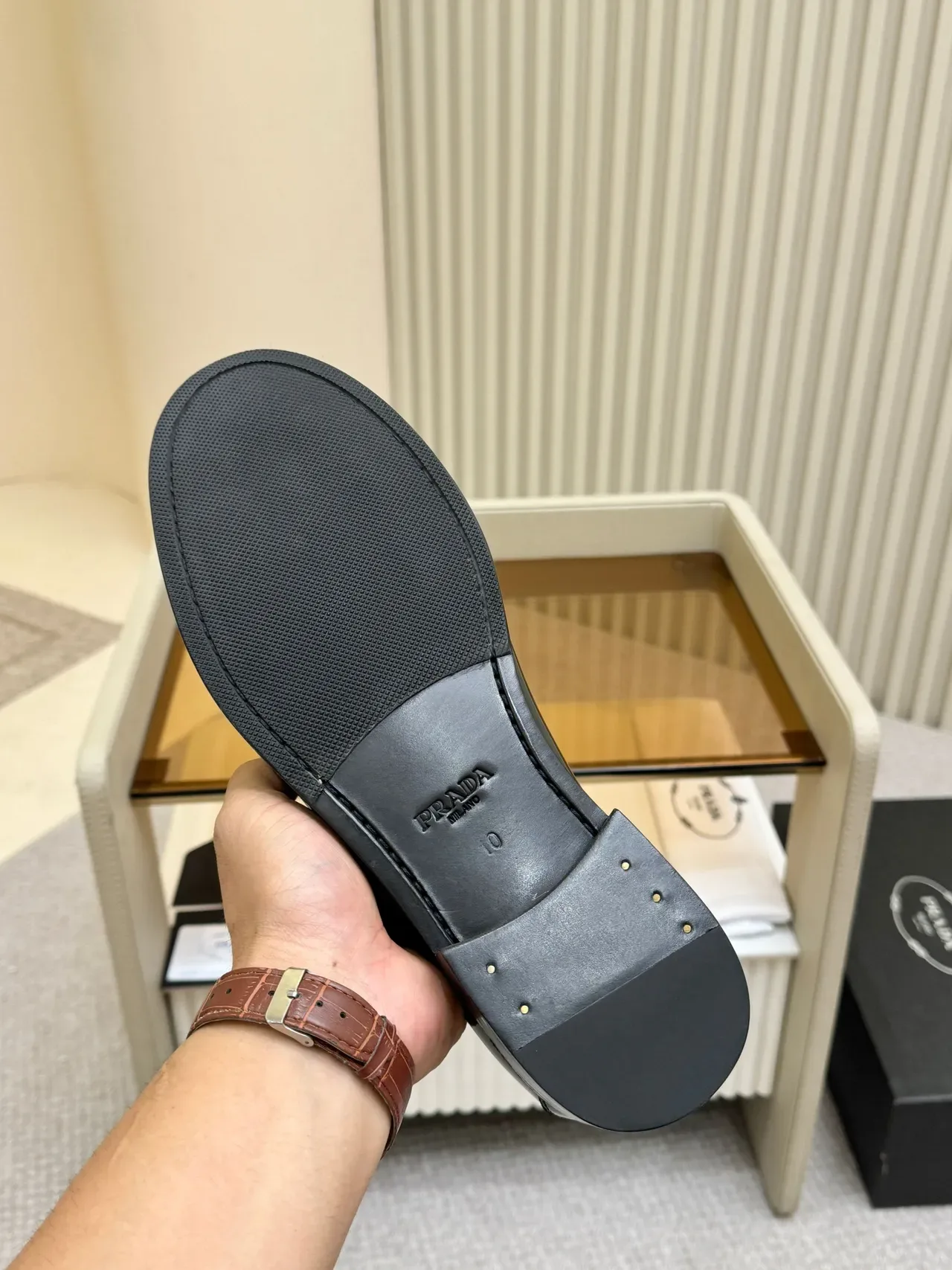 Prada Horsebit Loafer Black Patent Leather Loafers 2