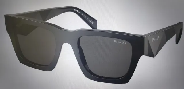 Prada Rectangular Translucent White Sunglasses 3
