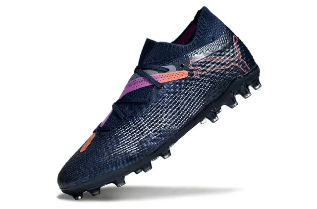 Puma Future Z Navy Pink Knit Upper Iridescent Gradient Firm-Ground Soccer Shoes 3