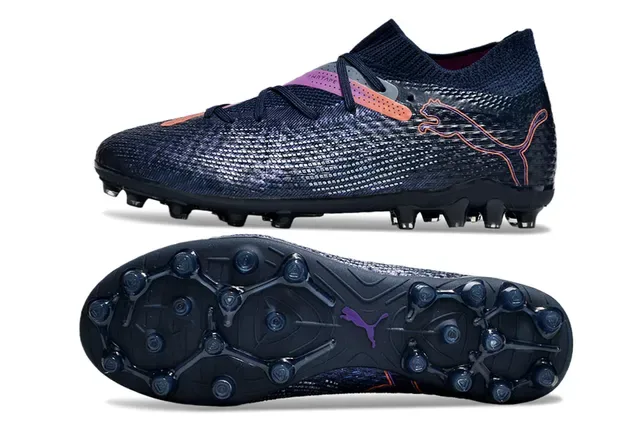 Puma Future Z Navy Pink Knit Upper Iridescent Gradient Firm-Ground Soccer Shoes 6