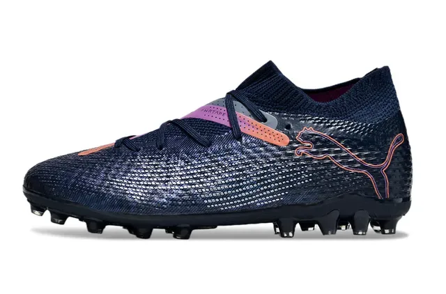 Puma Future Z Navy Pink Knit Upper Iridescent Gradient Firm-Ground Soccer Shoes 7