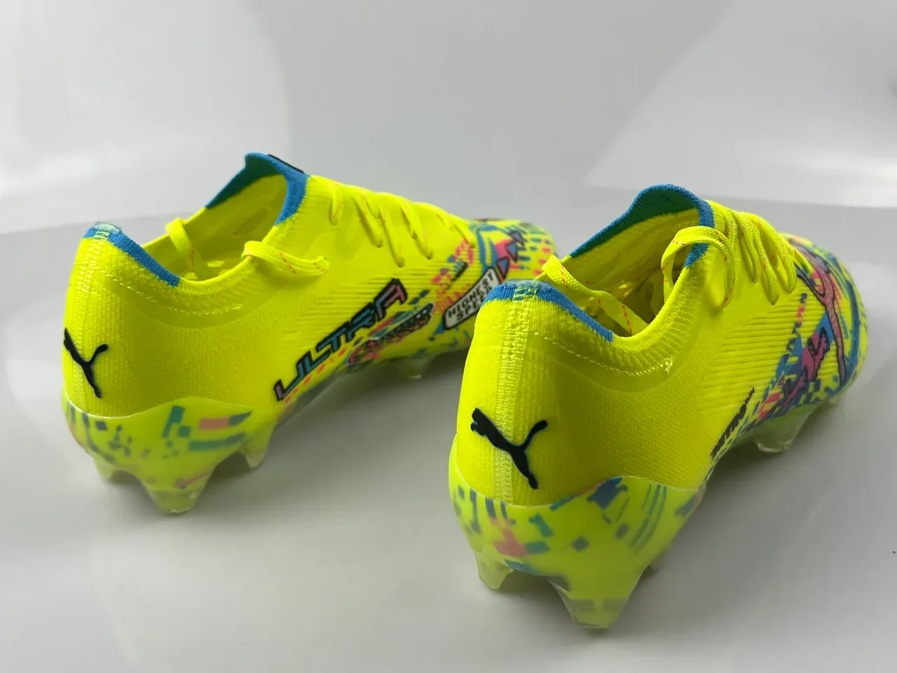 Puma Future Z Nitro Elite Neon Yellow Pixel Print Firm-Ground Soccer Shoes 3