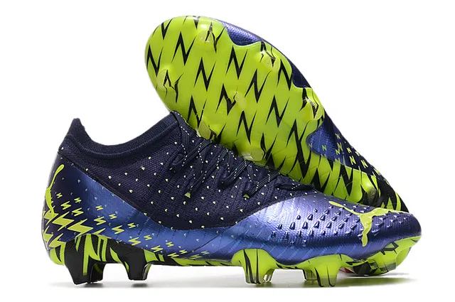 Puma Future Z Laranja Dourado Upper Malha Cadarços Assimétricos Piso Firme Sapatos de Futebol 13