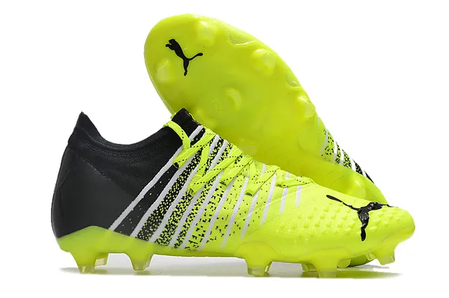 Puma Future Z Laranja Dourado Upper Malha Cadarços Assimétricos Piso Firme Sapatos de Futebol 15