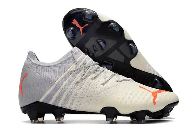 Puma Future Z Laranja Dourado Upper Malha Cadarços Assimétricos Piso Firme Sapatos de Futebol 17